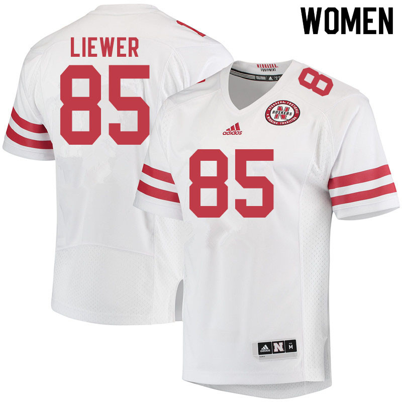 Women #85 Wyatt Liewer Nebraska Cornhuskers College Football Jerseys Sale-White